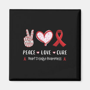 Kärlek Cure Heart Disease Awareness Manar Kvinnor Magnet