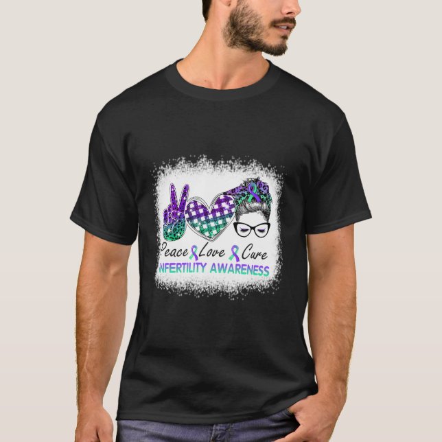 Kärlek Cure Infertility Awareness T Shirt (Framsida)