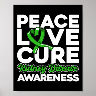 Kärlek Cure Kidney Disease Awareness 1 Poster