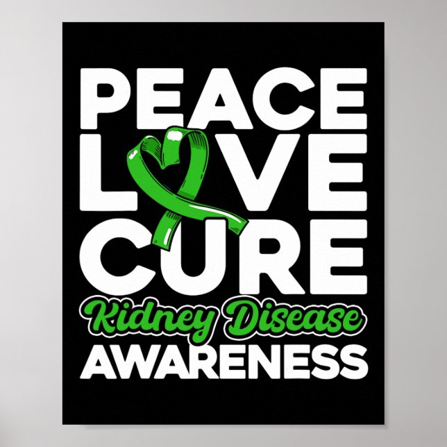 Kärlek Cure Kidney Disease Awareness 1 Poster (Framsidan)