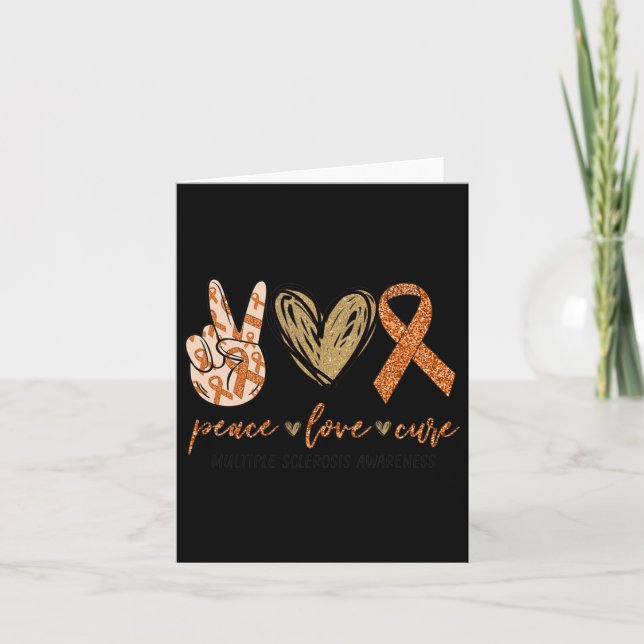 Kärlek Cure Många Sclerosis Awareness Supporter Kort (Framsida)