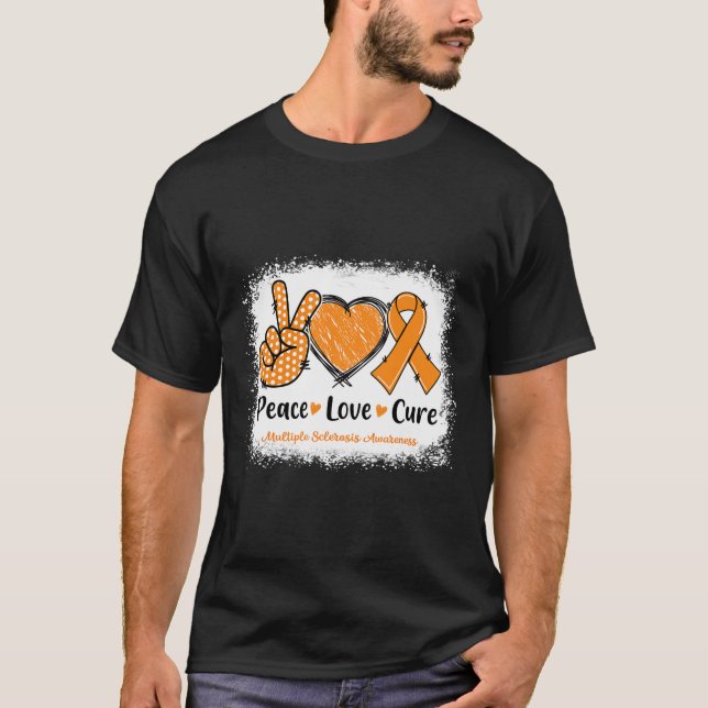 Kärlek Cure Många Sclerosis, Orange för ökad medve T Shirt (Framsida)