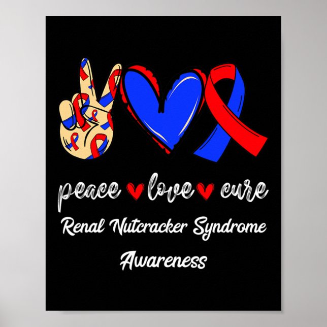 Kärlek Cure Renal Nutcracker Syndrome Awareness Poster (Framsidan)