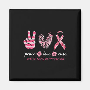 Kärlek Cure Rosa Ribbon Breast Cancer Awareness 2 Magnet