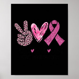 Kärlek Cure Rosa Ribbon Breast Cancer Awareness Wo Poster