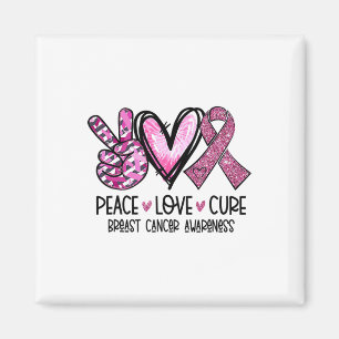 Kärlek Cure Rosa Ribbon Cancer Breast Awareness 1 Magnet