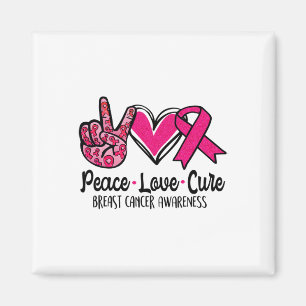 Kärlek Cure Rosa Ribbon Cancer Breast Awareness 3 Magnet