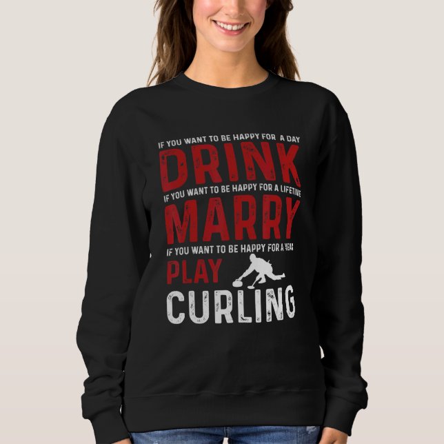 Kärlek Curling Team T Shirt (Framsida)