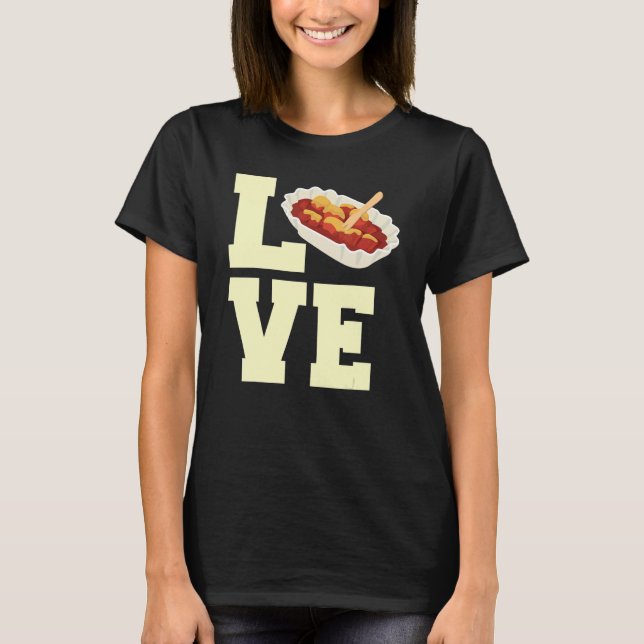 Kärlek Currywurst T Shirt (Framsida)