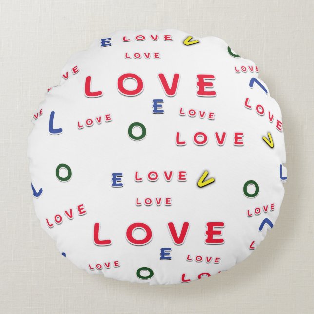 kärlek cushion rund kudde (Framsidan)