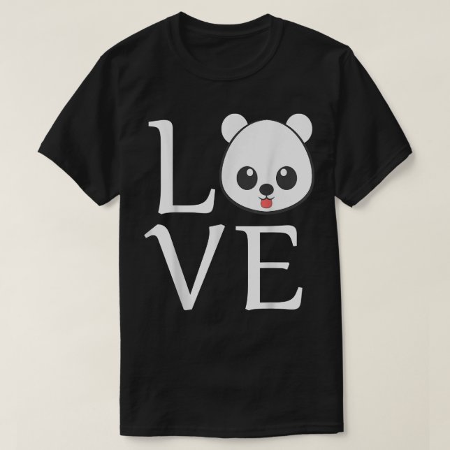 Kärlek Cute Bear T Shirt (Design framsida)