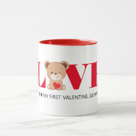"KÄRLEK" Cute Bear Valentine Day Mugg