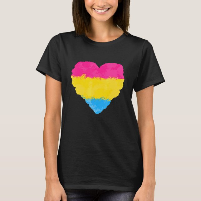 Kärlek Cute Cute Flagga Heart- Pridet Lgbt T Shirt (Framsida)