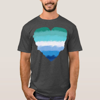 Kärlek Cute Cute the Gay Manar Pride Flagga Heart T Shirt