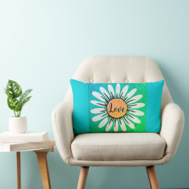 KÄRLEK Cute Daisy Flower Lumbarkudde