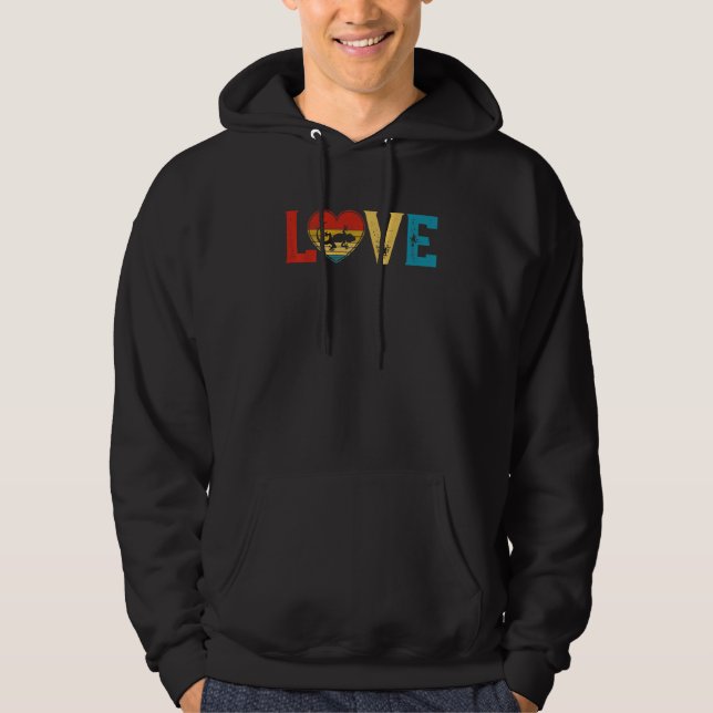 Kärlek Cute Leopard Gecko Älskare Animals Heart Va Hoodie (Framsida)
