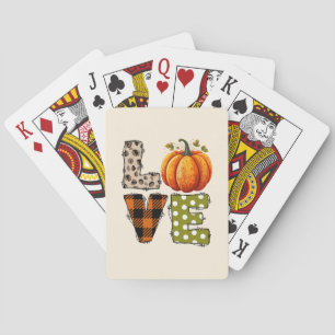 KÄRLEK - Cute Pumpkin & Polka Dot Brev Casinokort