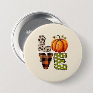 KÄRLEK - Cute Pumpkin & Polka Dot Brev Knapp
