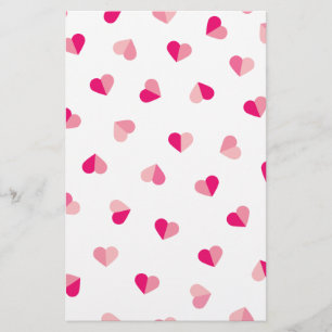 Kärlek Cute Rosa Heart Mönster Flygblad