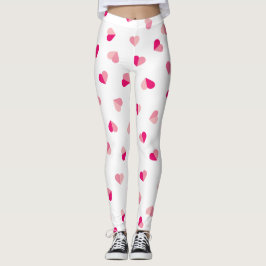 Kärlek Cute Rosa Heart Mönster Leggings