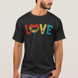 Kärlek Cute Tiger Älskare Animals Heart Valentines T Shirt