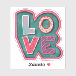 "KÄRLEK Cute Valentine Inspiritivity Sticker Klistermärken