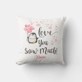 Kärlek - Cute Valentine Penguin Personlig Kudde