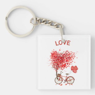 Kärlek Cykel Grafisk Nyckelring   Söt & Meningsful