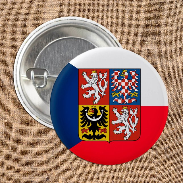Kärlek Czechia och Tjeckiska Flagga mode/sportfant Knapp (Skapare uppladdad)