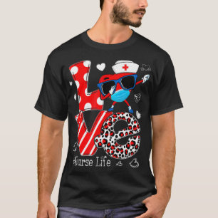 Kärlek Dabbing Heart Nursing Nurse Life Valentines T Shirt