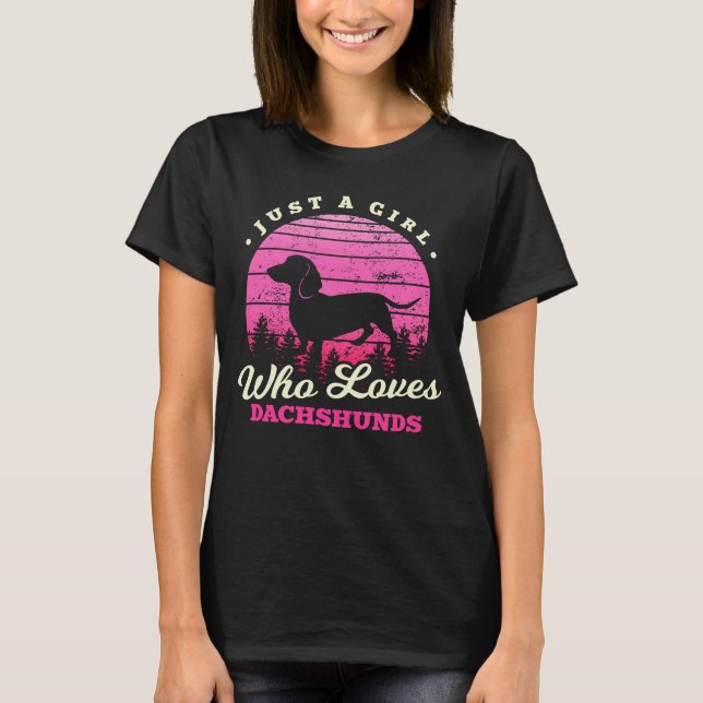 Kärlek Dachshings T Shirt (Framsida)