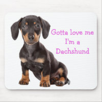 Kärlek Dachshund Puppy Hund Computer Mousepad