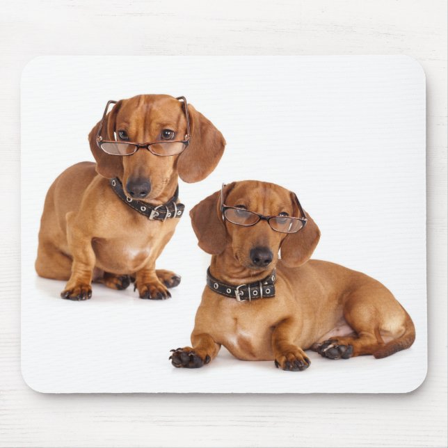 Kärlek Dachshund Puppy Hund Mousepad Musmatta (Framsidan)