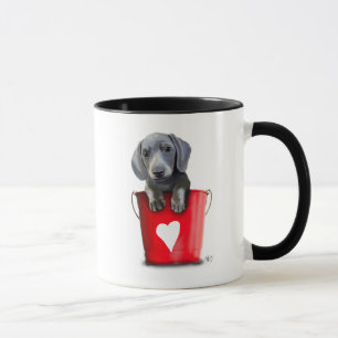Kärlek Dachshund Puppys fickor Mugg