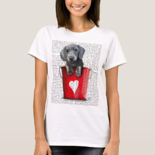 Kärlek Dachshund Puppys fickor T-shirt