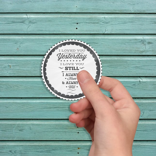 Kärlek Dag Dikt Klistermärke (Skapare uppladdad)