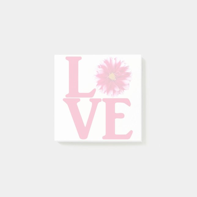 Kärlek Dahlia Classic Post-it Block (Framsida)