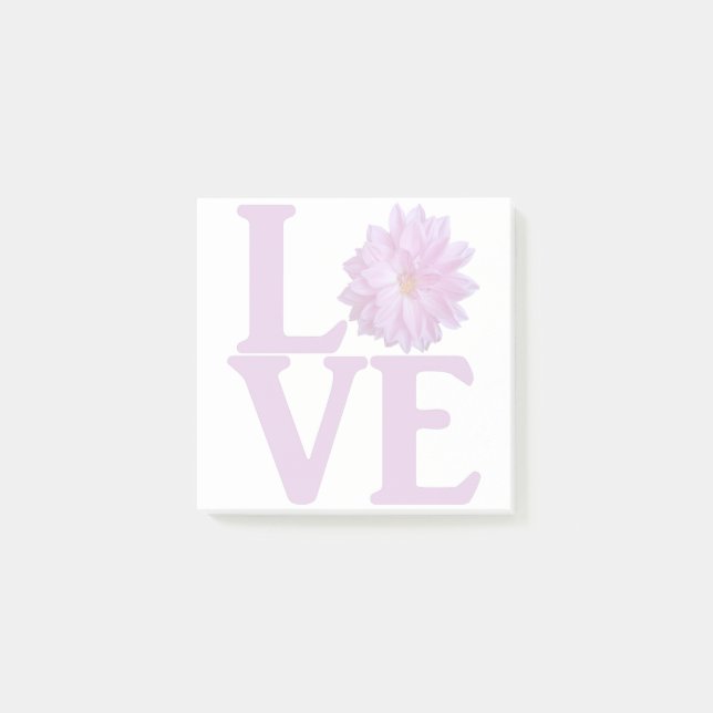 Kärlek Dahlia Lavendel Klassisk Post-it Block (Framsida)