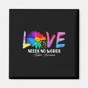 Kärlek Daisy Autism Awareness Need No Ord Magnet