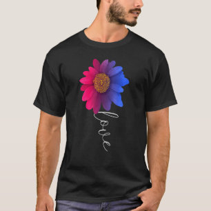 Kärlek Daisy Flower Bisexuality Flagga Bisexual Lg T Shirt