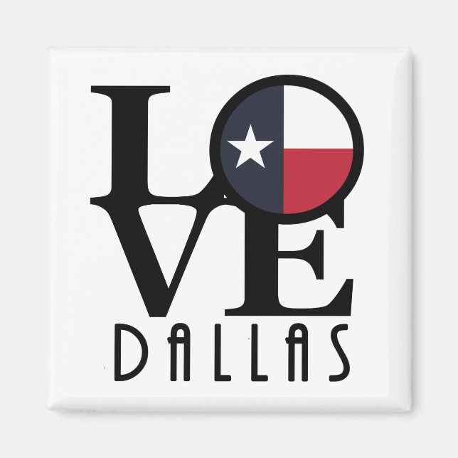 KÄRLEK Dallas Texas Magnet (Framsidan)