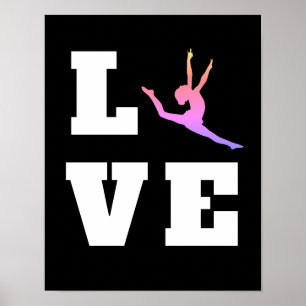Kärlek Dance   Färgtorrt dansare Poster