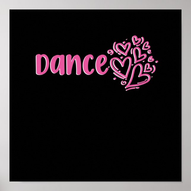 Kärlek Dance Heart Dancers Dancing Day Graphic Poster (Framsidan)