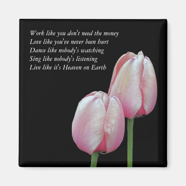Kärlek Dance Sjunga Tulip-inspirationsmagnet Magnet (Framsidan)