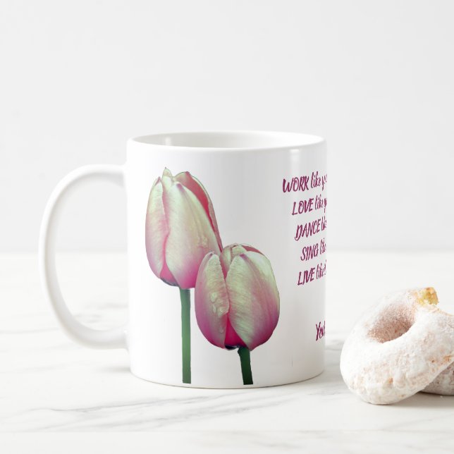 Kärlek Dance Sjunga Tulips-inspiration Kaffemugg (Med munk)