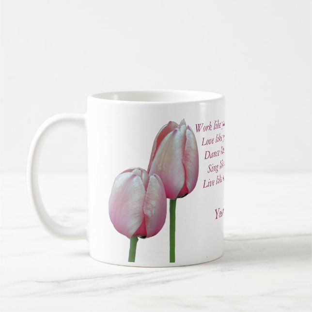 Kärlek Dance Sjunga Tulips-inspiration Kaffemugg (Vänster)