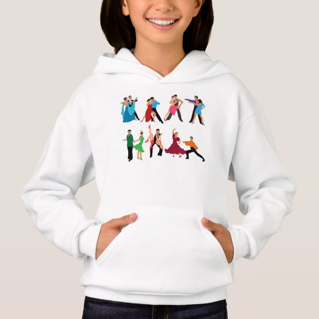 Kärlek Dancing Hoodie T Shirt (Framsida)
