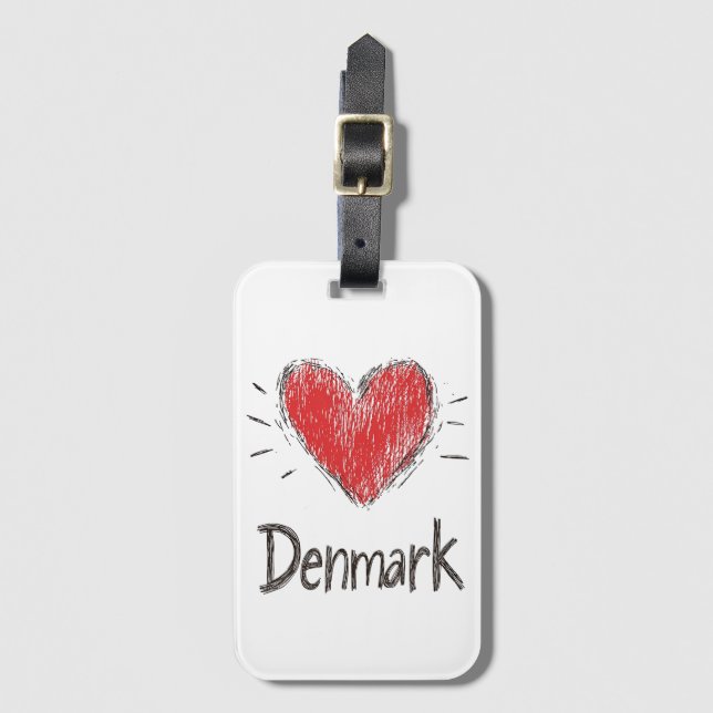 Kärlek Danmark Bagagebricka (Framsida vertikal)