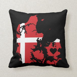 Kärlek Danmark ger danskt Pride Heart Kudde