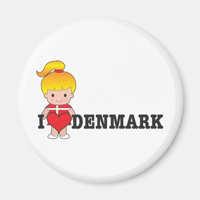 Kärlek Danmark Magnet (Framsidan)